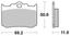 BRAKE PADS FOR AFTER MARKET CALIPERS - view 1