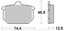 SBS REAR DISC BRAKE PADS - view 1