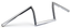 TYPHOON ONE INCH DIAMETER APE HANGER HANDLEBARS - view 1