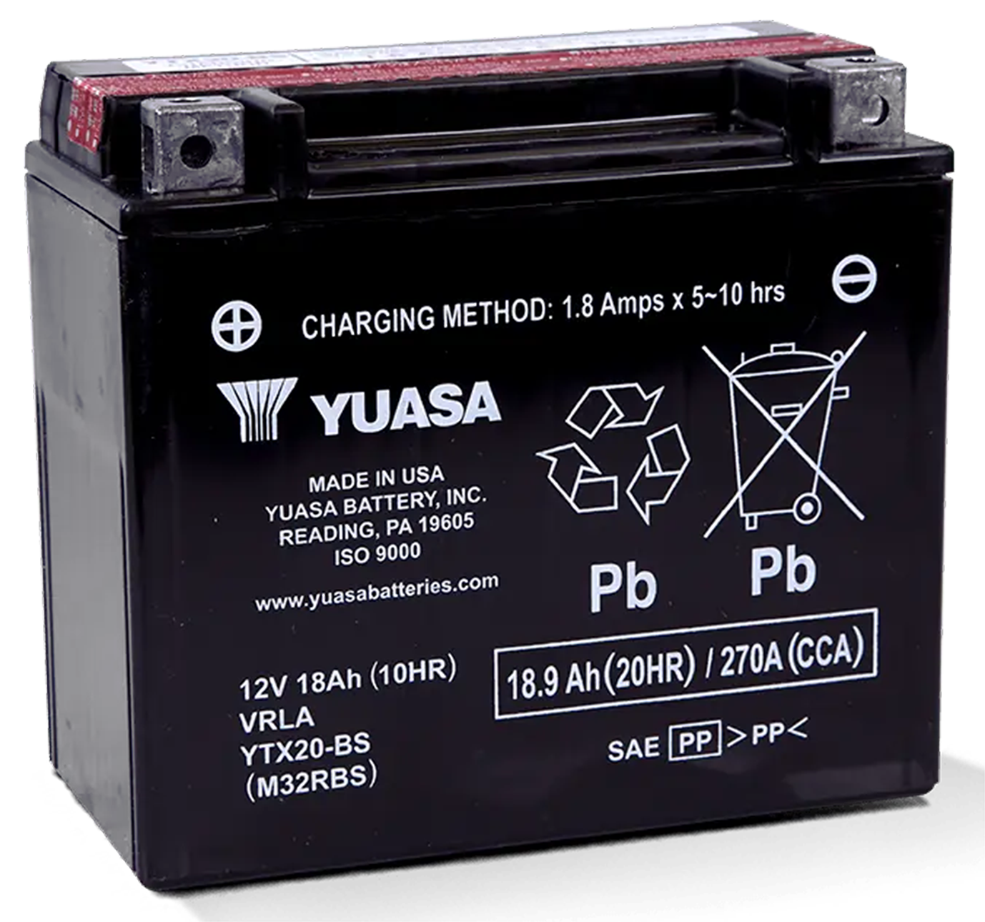 YUASA "V-FORCE" HIGH OUTPUT MAINTENANCE FREE BATTERIES - view 1 Main image