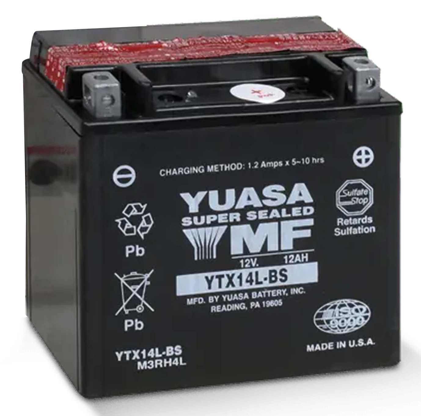 YUASA "V-FORCE" HIGH OUTPUT MAINTENANCE FREE BATTERIES - view 1