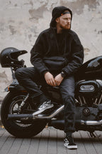 ROBBY SLIM BLACK - Motorcycle Jeans Men's Slim-Fit Cordura