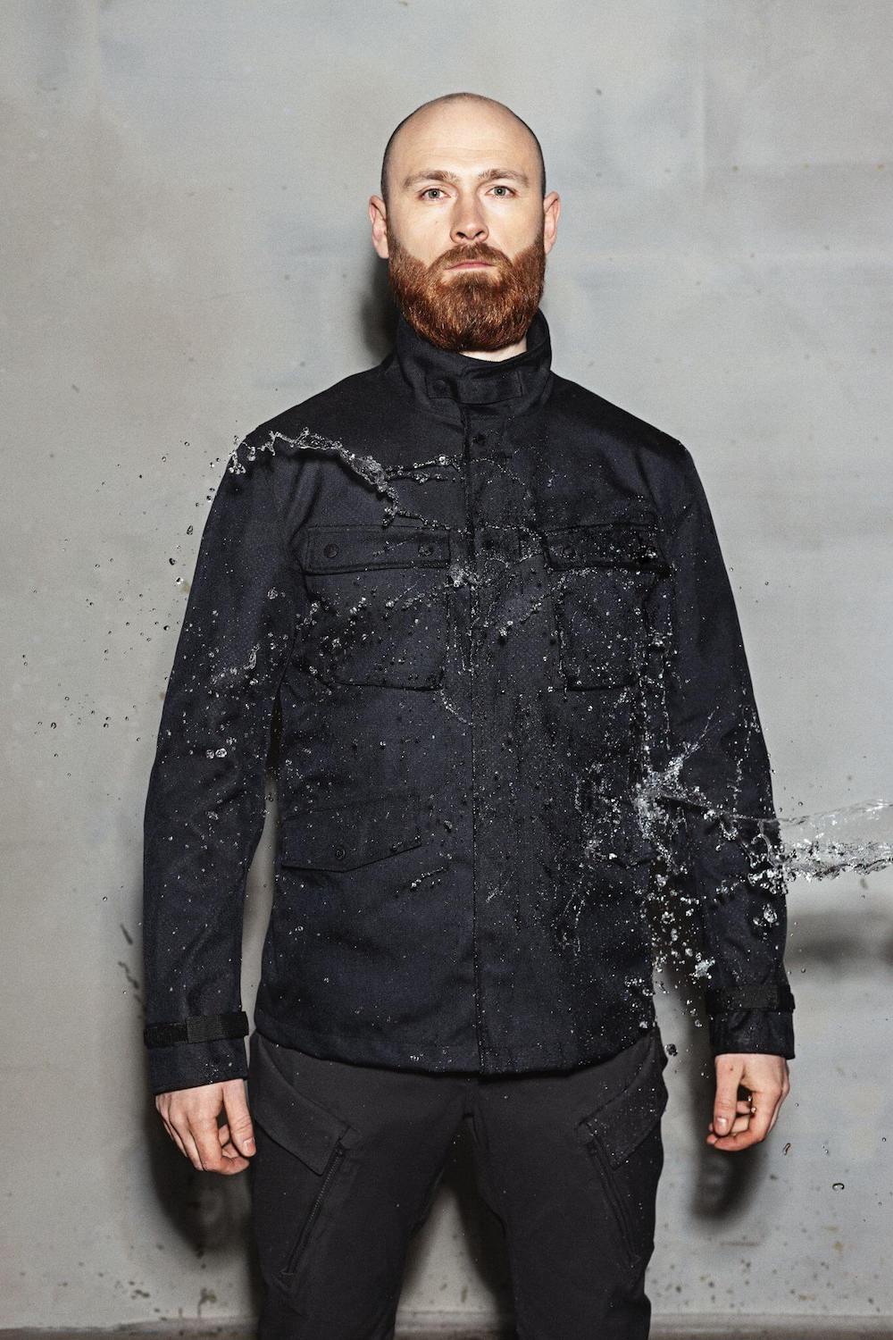 M65 WP JACKET BLACK Slim-Fit Waterproof Motorcycle Jacket