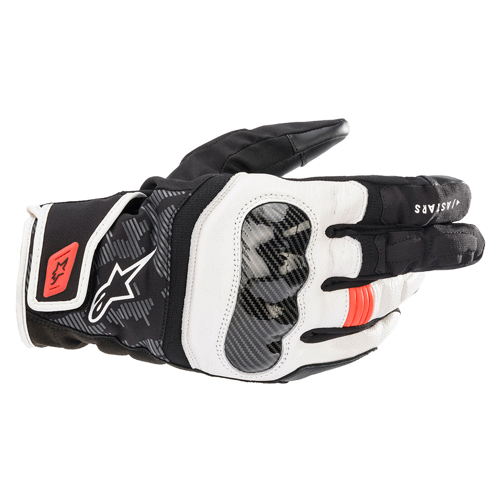 Alpinestars SMX Z Drystar Gloves Black White & Red Fluo Main image