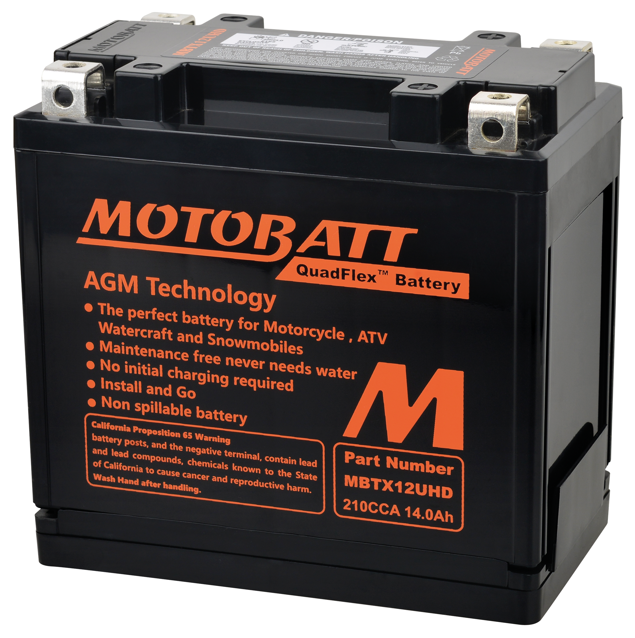 MOTOBATT AGM QUADFLEX BATTERIES - view 1