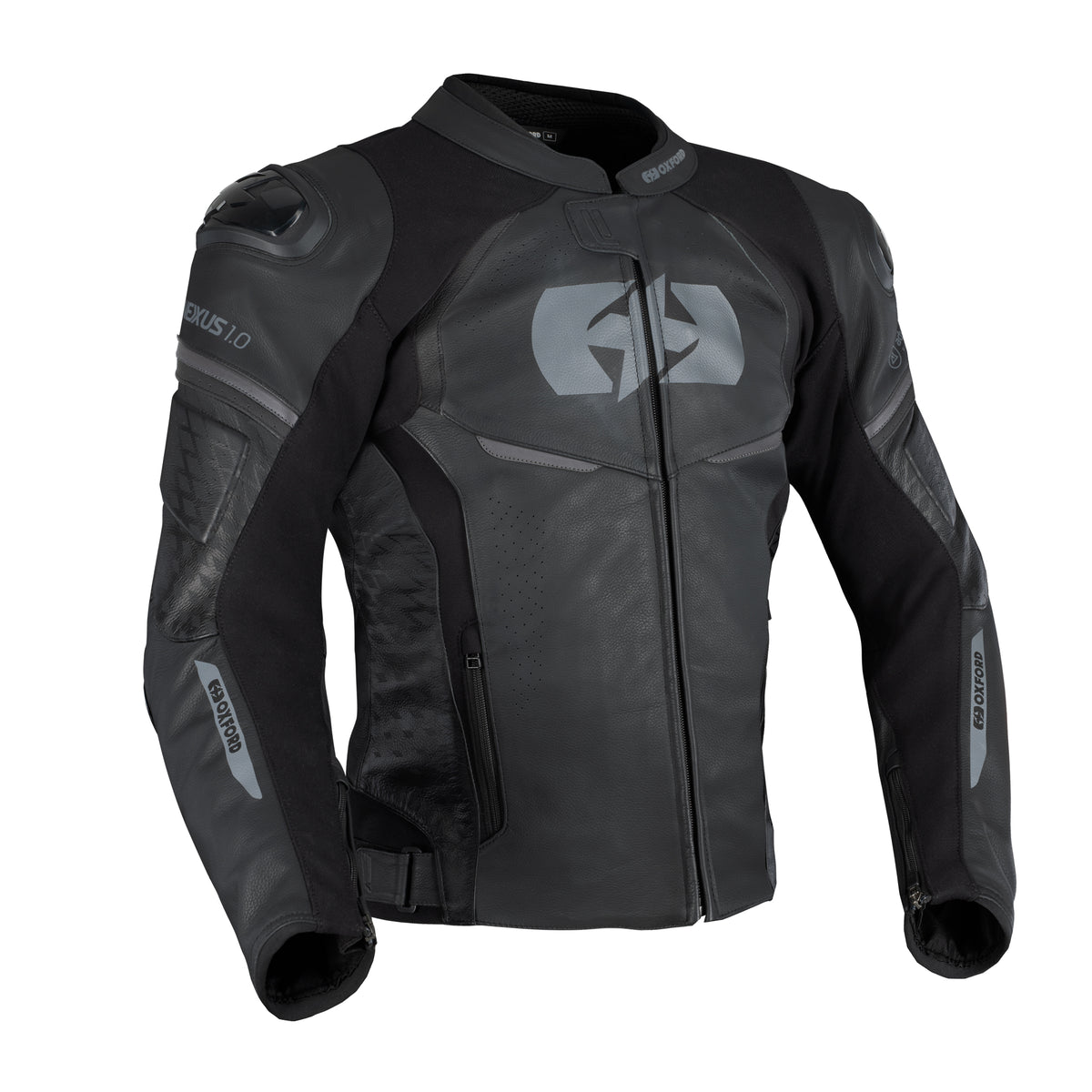 Oxford Nexus 1.0 Leather MS Jkt Stl Blk Main image