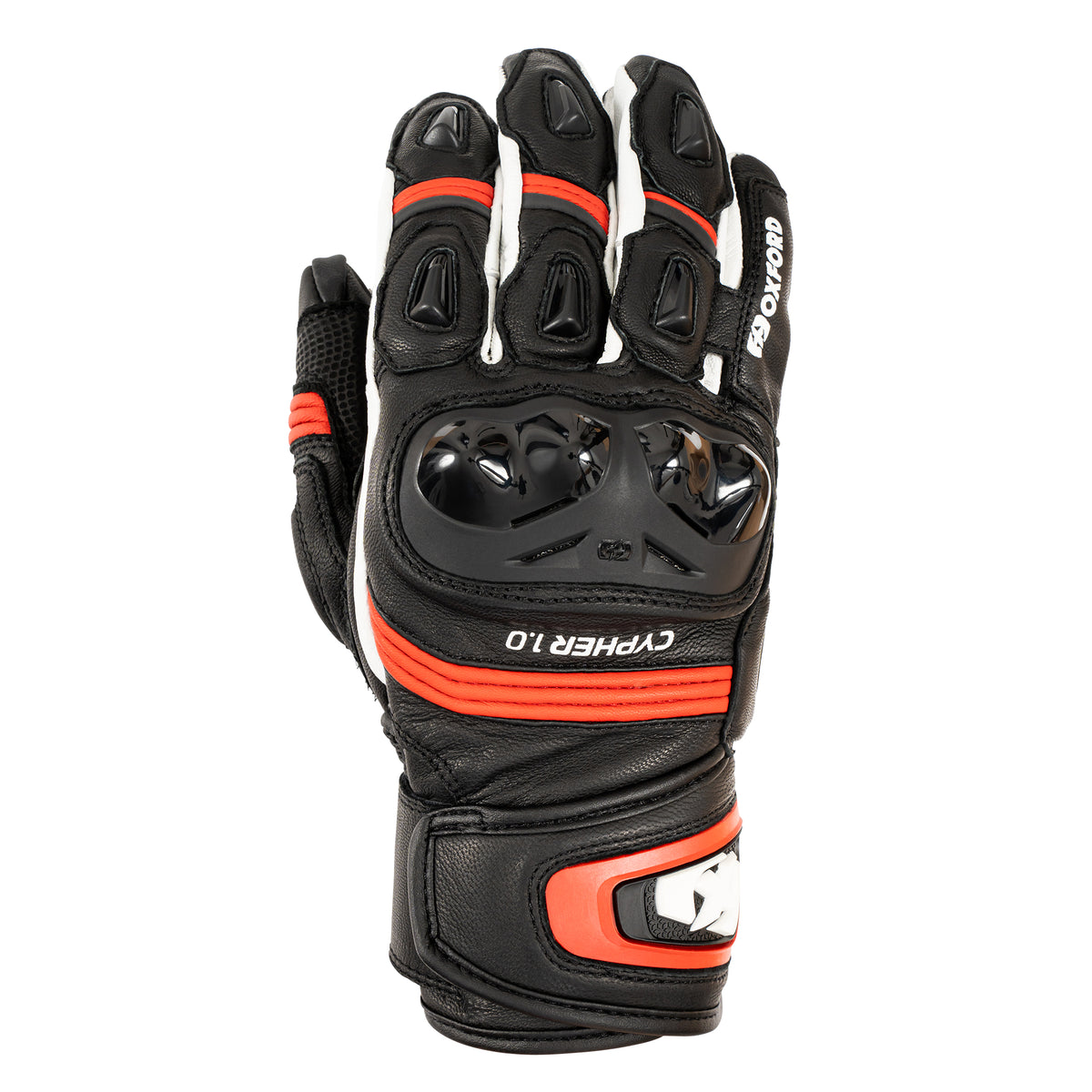 Oxford Cypher 1.0 Short Leather MS Glove Black/Red/White Main image