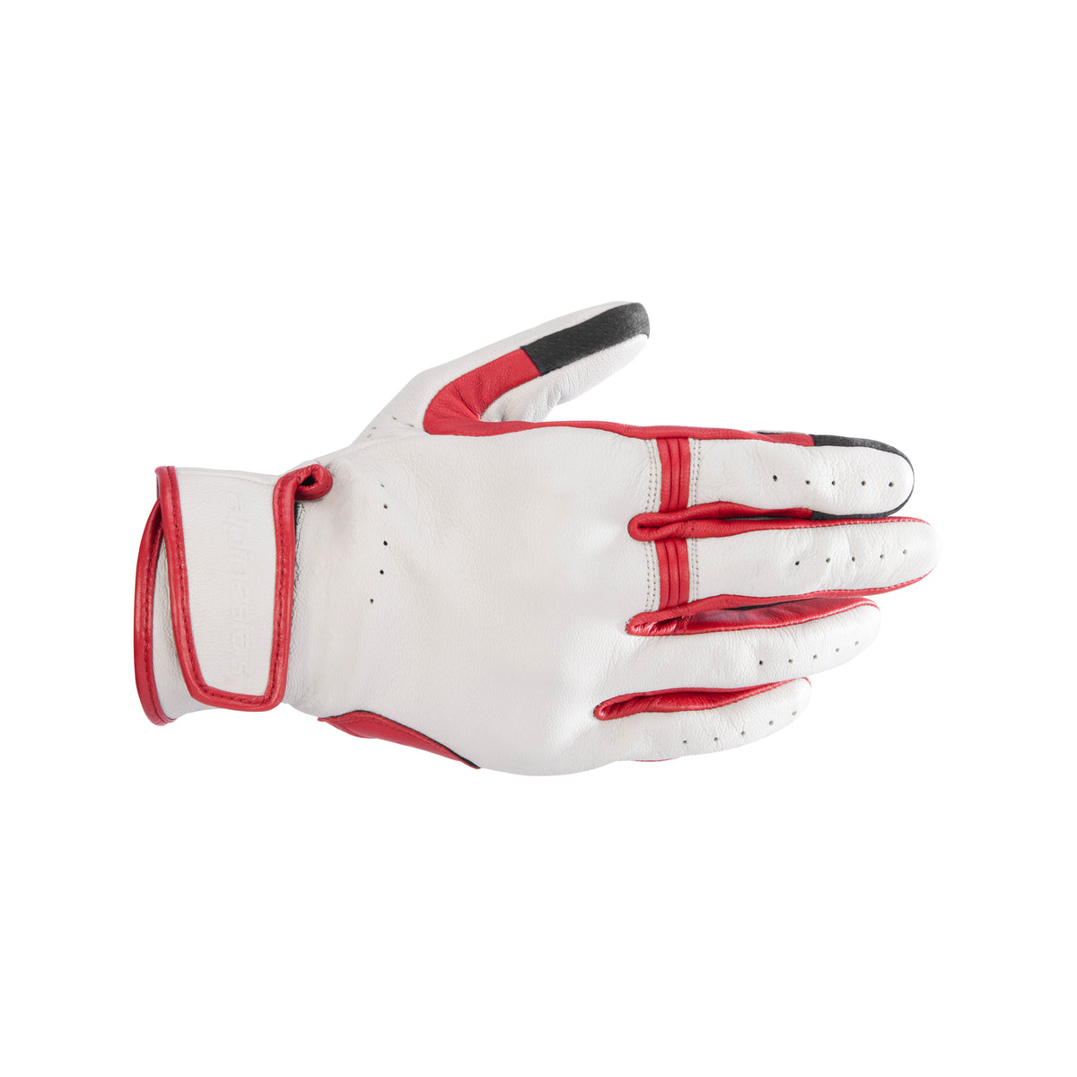 Alpinestars Dyno Leather Gloves Ecru Ruby Red Main image