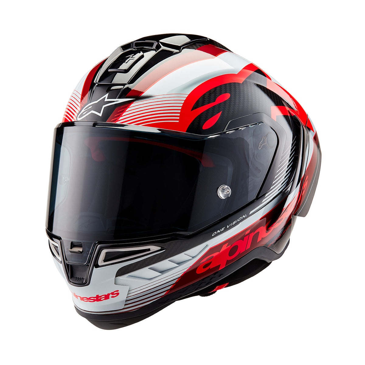 Alpinestars Supertech R10 Team Ece06/Fim Blk Carb R/W Gloss Main image