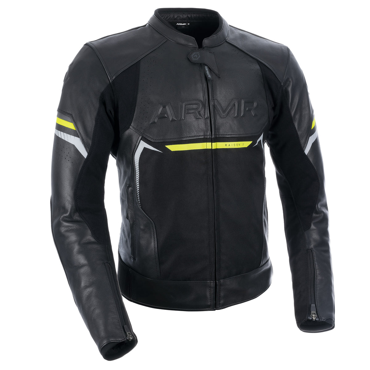 ARMR Raiden 3.0 MS Leather Jkt Blk/Flo Ylw Main image