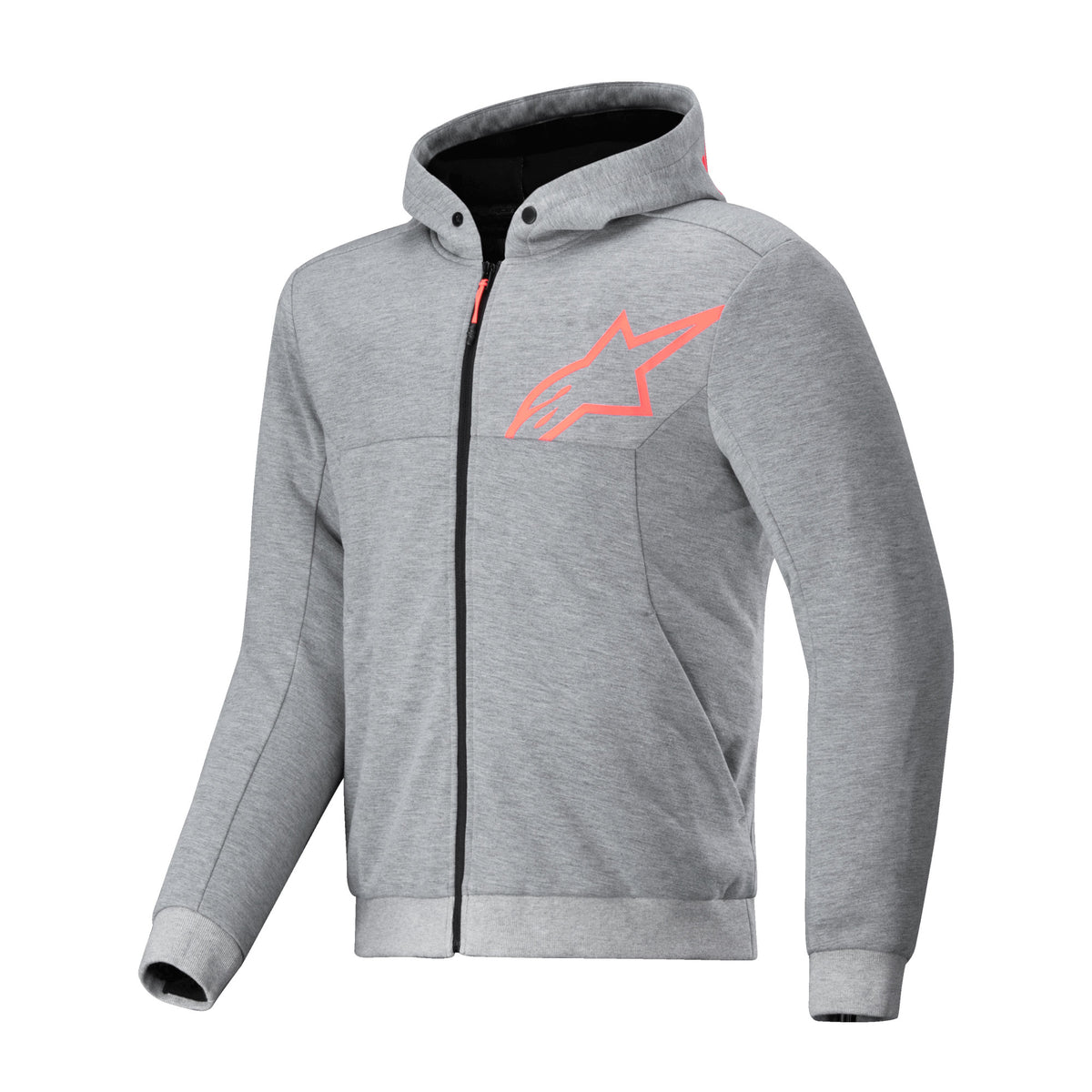 Alpinestars Chrome V2 Sport Hoodie Grey Heather Red Fluo Main image
