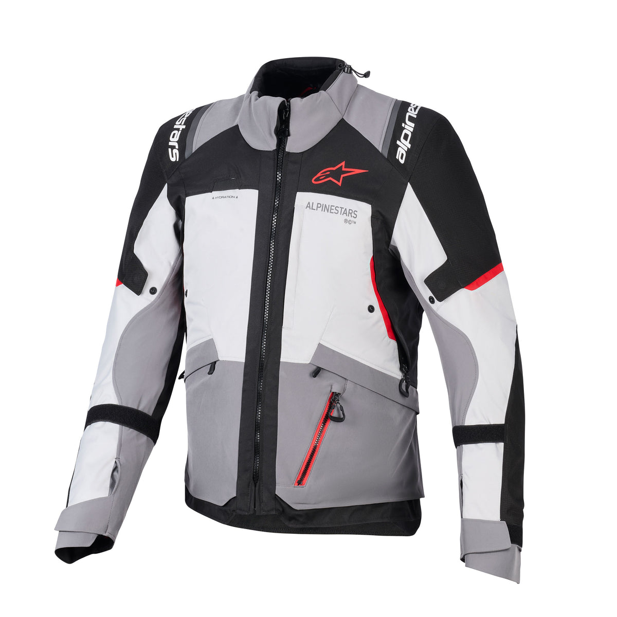 Andes V4 Drystar Jkt Dark Grey Ice Grey Blk Bright Red Main image