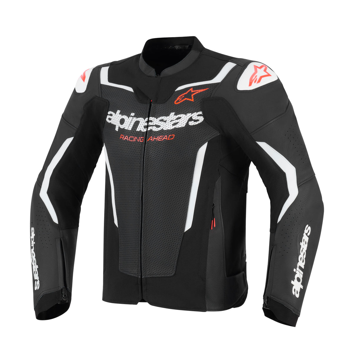 Alpinestars Gp Force V2 Leather Jacket Airflow Black White Main image