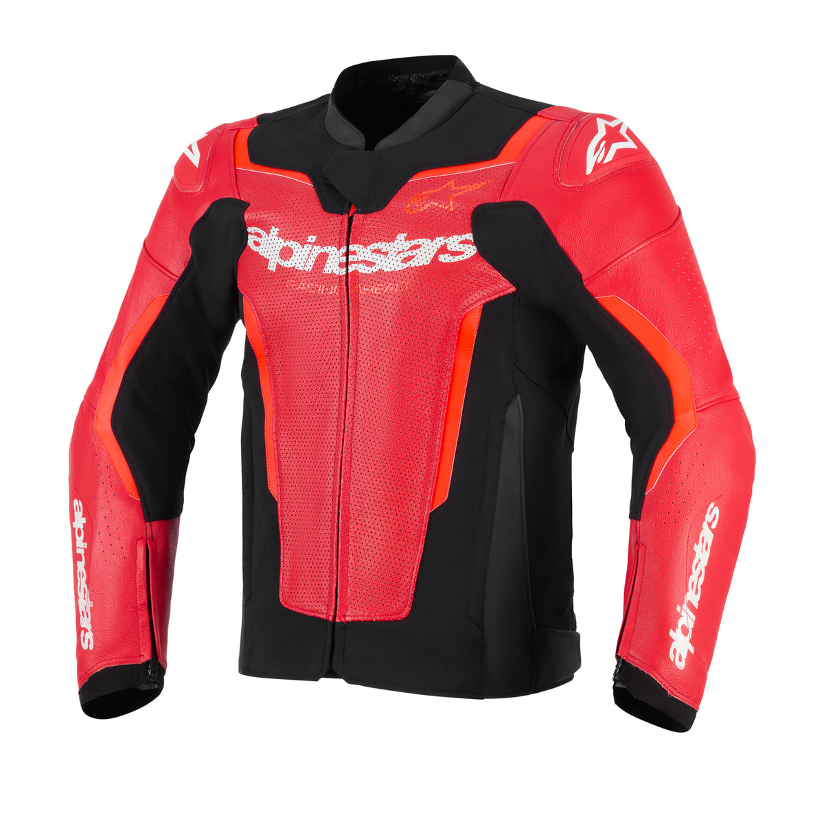 Alpinestars Gp Force V2 Leather Jacket Airflow Red Red Fluo Main image