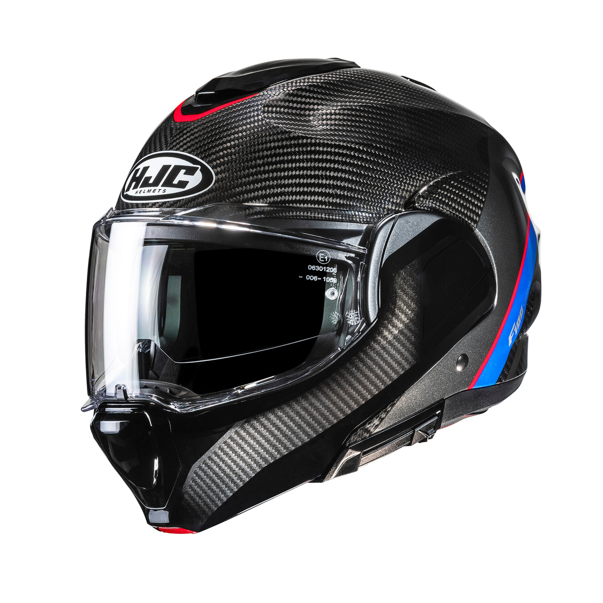 HJC F100 Carbon Stan White Blue Red MC21 Main image