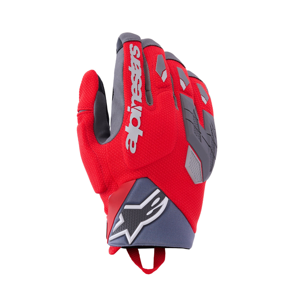 Alpinestars Durack Gloves Bright Red Mid Grey Main image