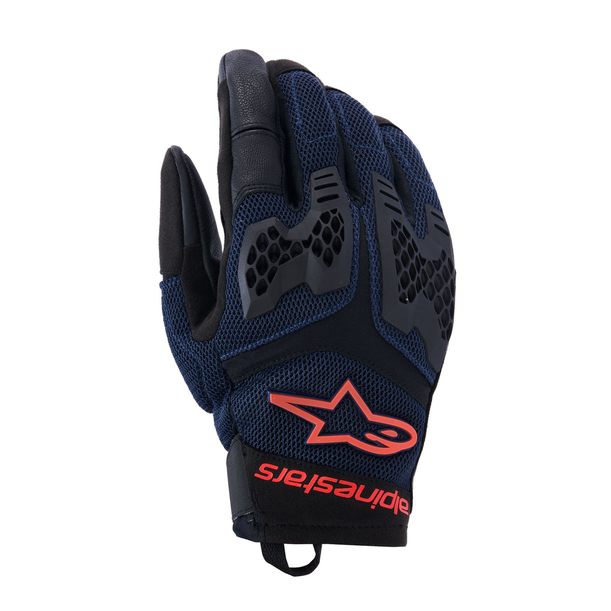 Alpinestars Manti Air Gloves Deep Blue Red Fluo Asphalt Main image