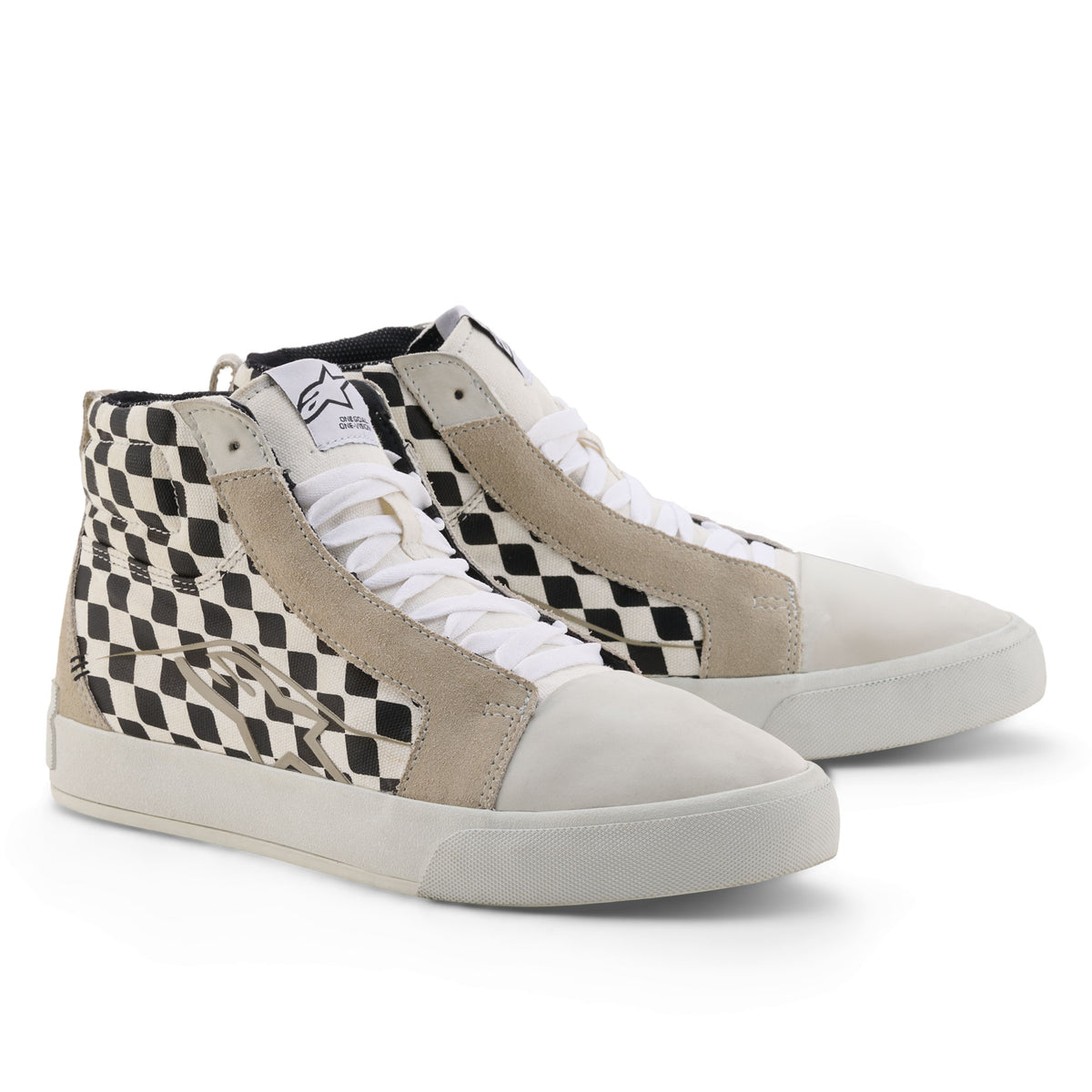 Alpinestars Ride-63 Canvas Shoes Black White Chess Main image