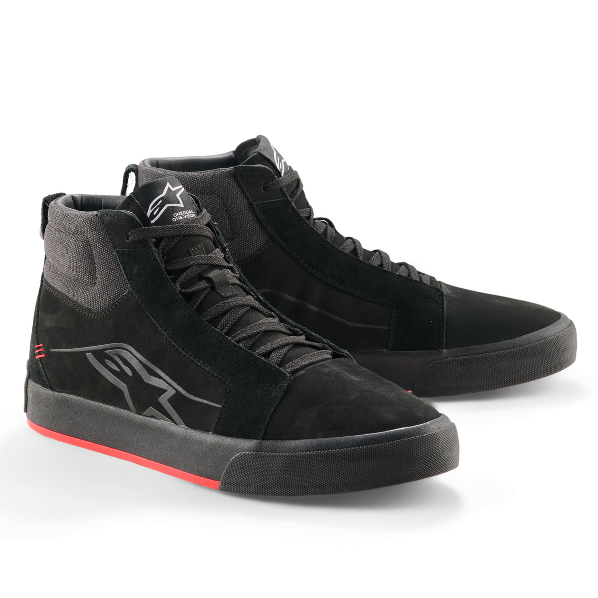 Alpinestars Ride-63 Leather Shoes Black Bright Red Main image