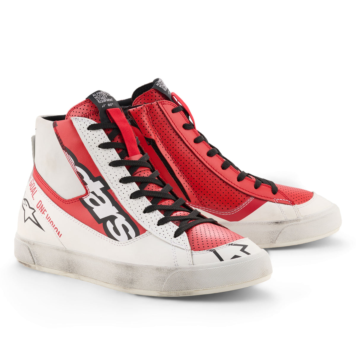 Alpinestars Stated Flair Shoes White Bright Red Main image