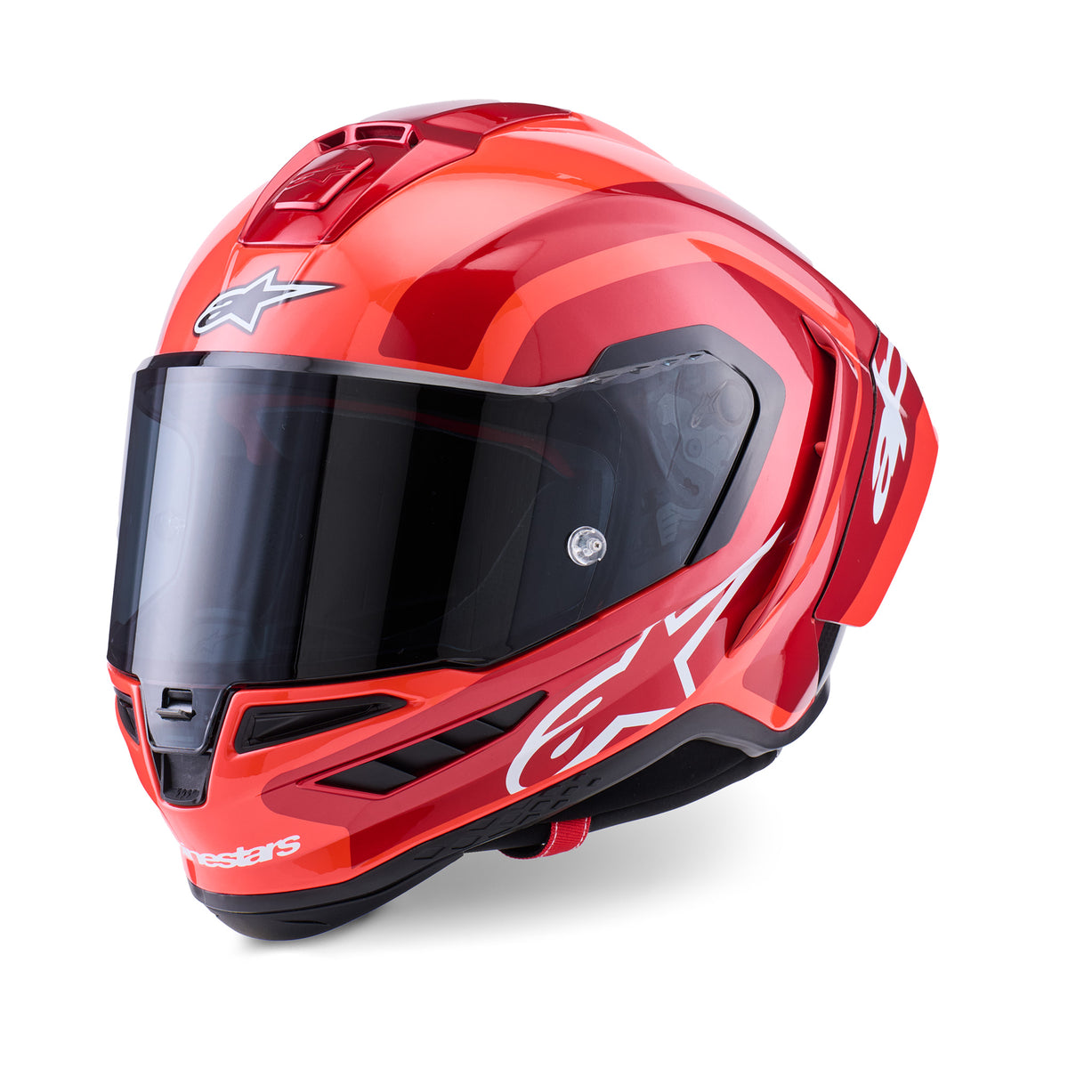 Alpinestars Supertech R10 Arius Helmet ECE06 Blk Wht Double Rd Glossy Main image