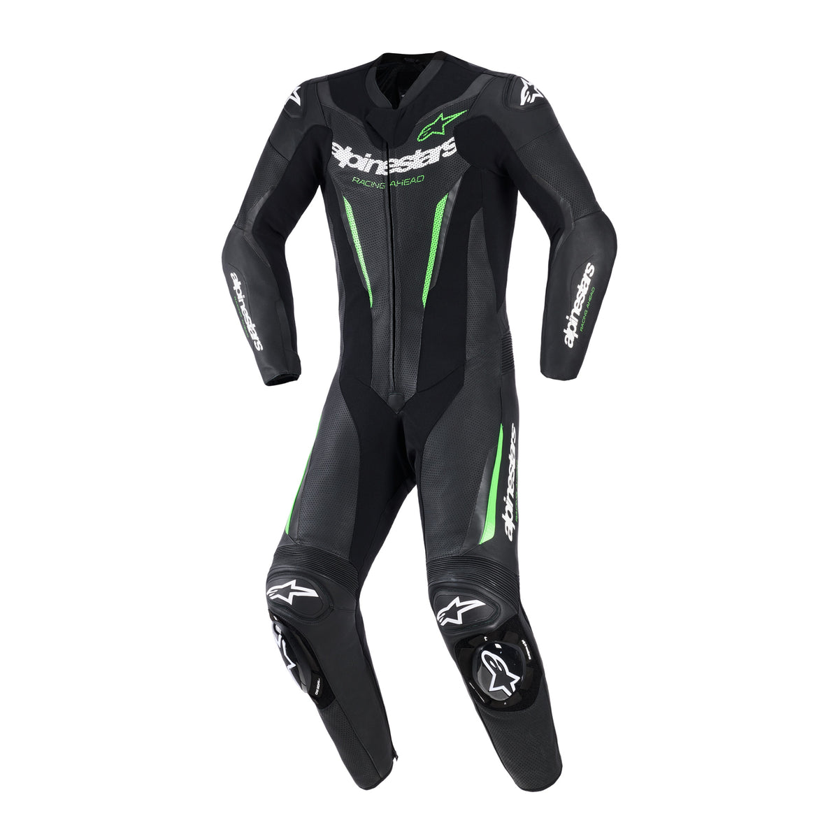 Alpinestars GP Force V2 Leather Suit 1PC Black Green Main image