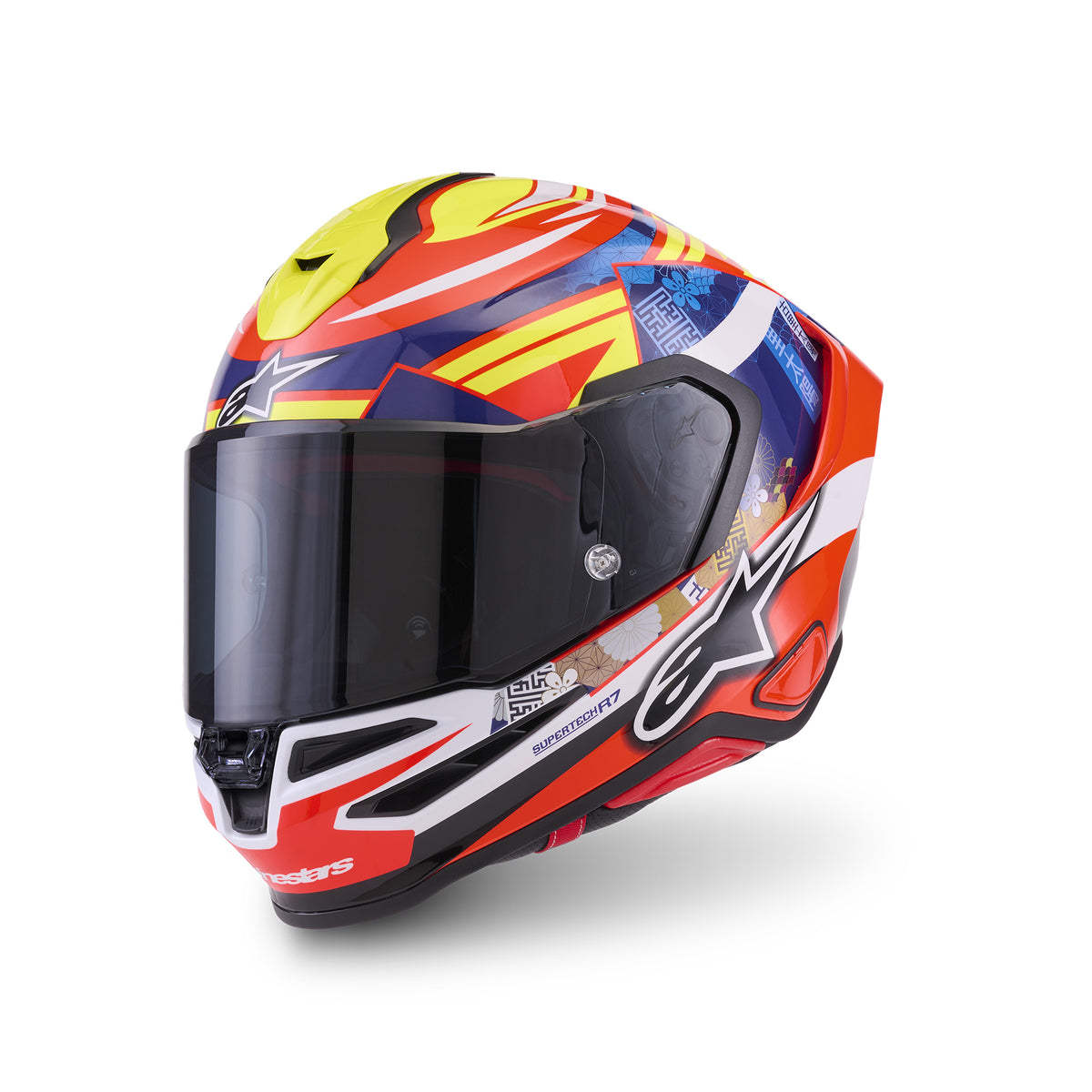 Alpinestars S-R7 Taiyo Furusato Helmet ECE06 Red Wh Bl Yl Fl Glossy Main image