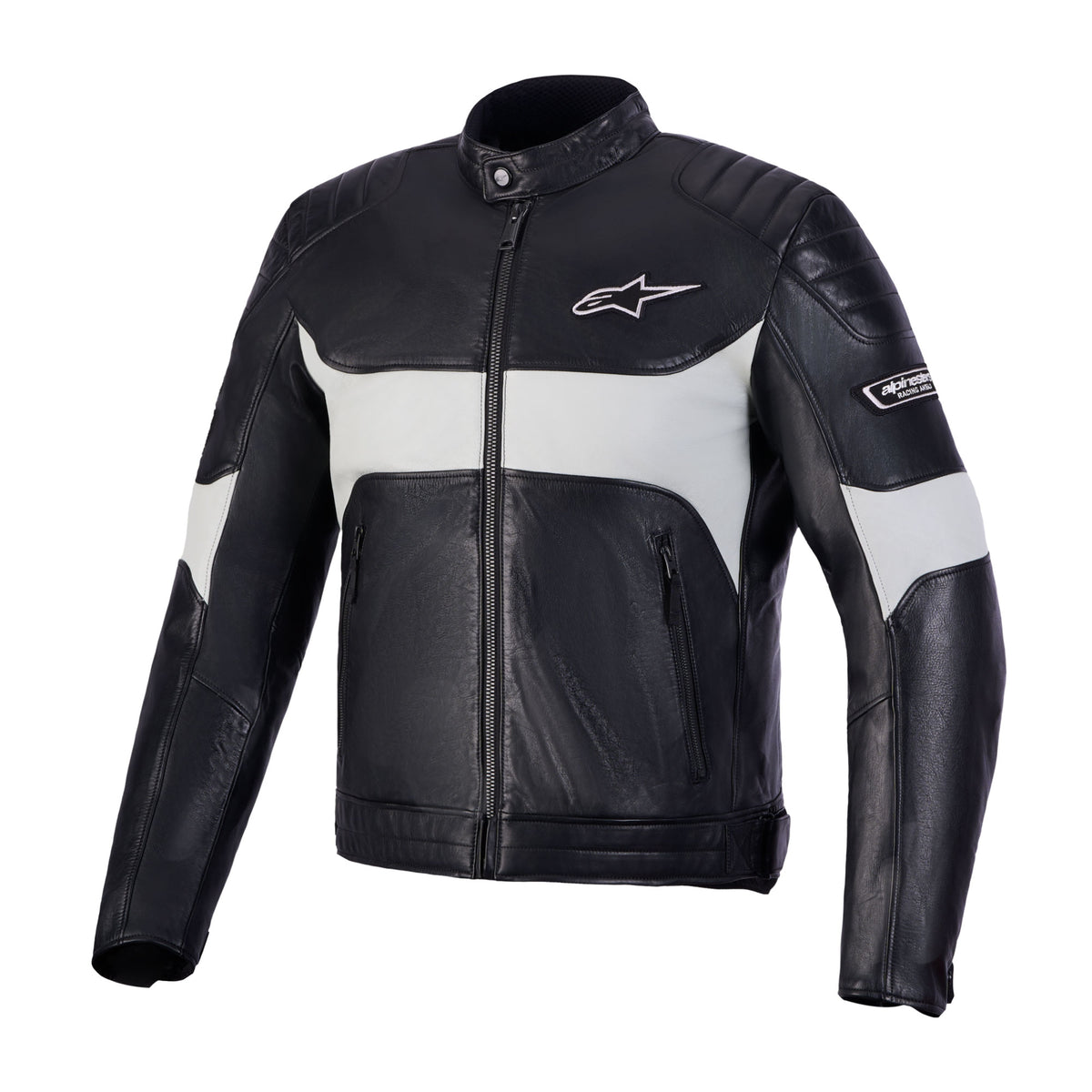 Alpinestars Revern Leather Jacket Black Metal Grey Main image