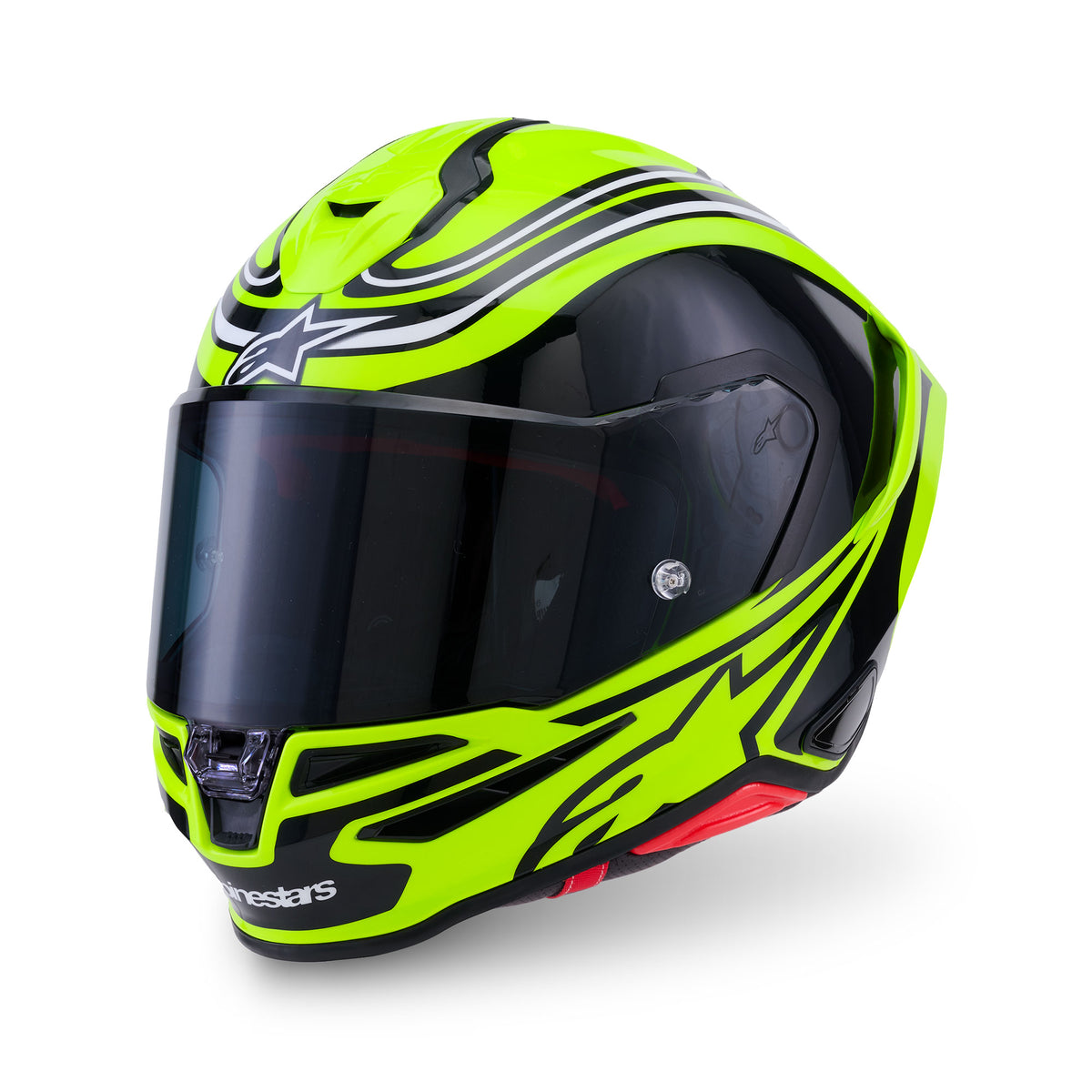 Alpinestars  S-R7 Zeal Helmet ECE06 Yellow Fluo Black White Glossy