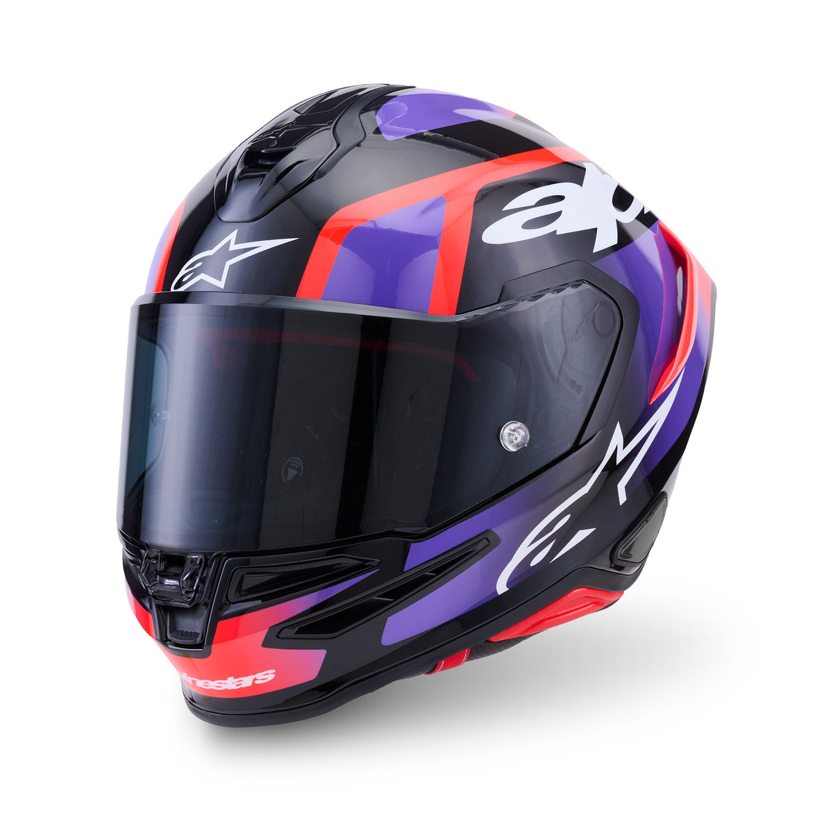 Alpinestars S-R7 Lumen Helmet ECE06 Blk Purple Red Flu Wht Glossy Main image