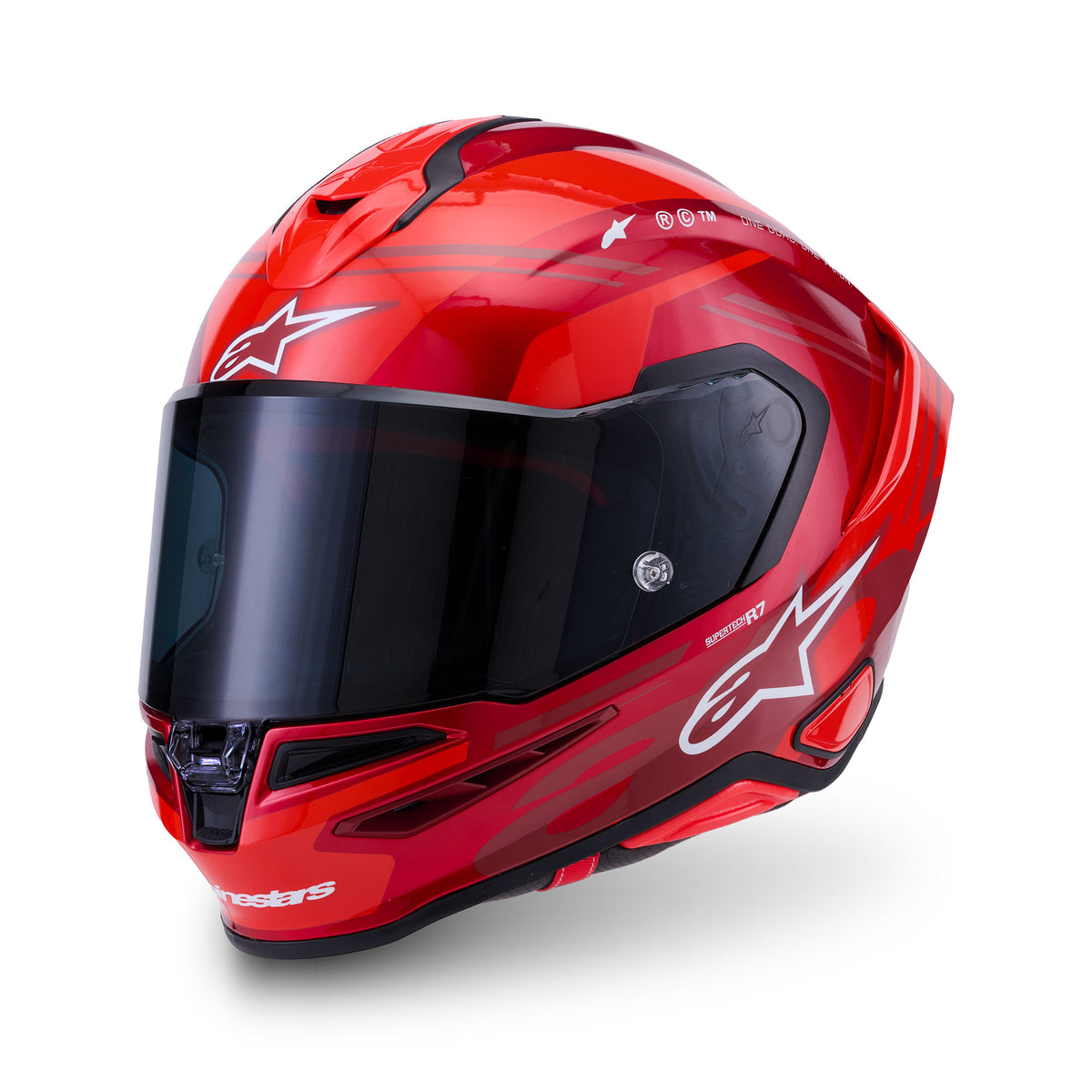 Alpinestars S-R7 A-Core Helmet ECE06 Red White Glossy Main image