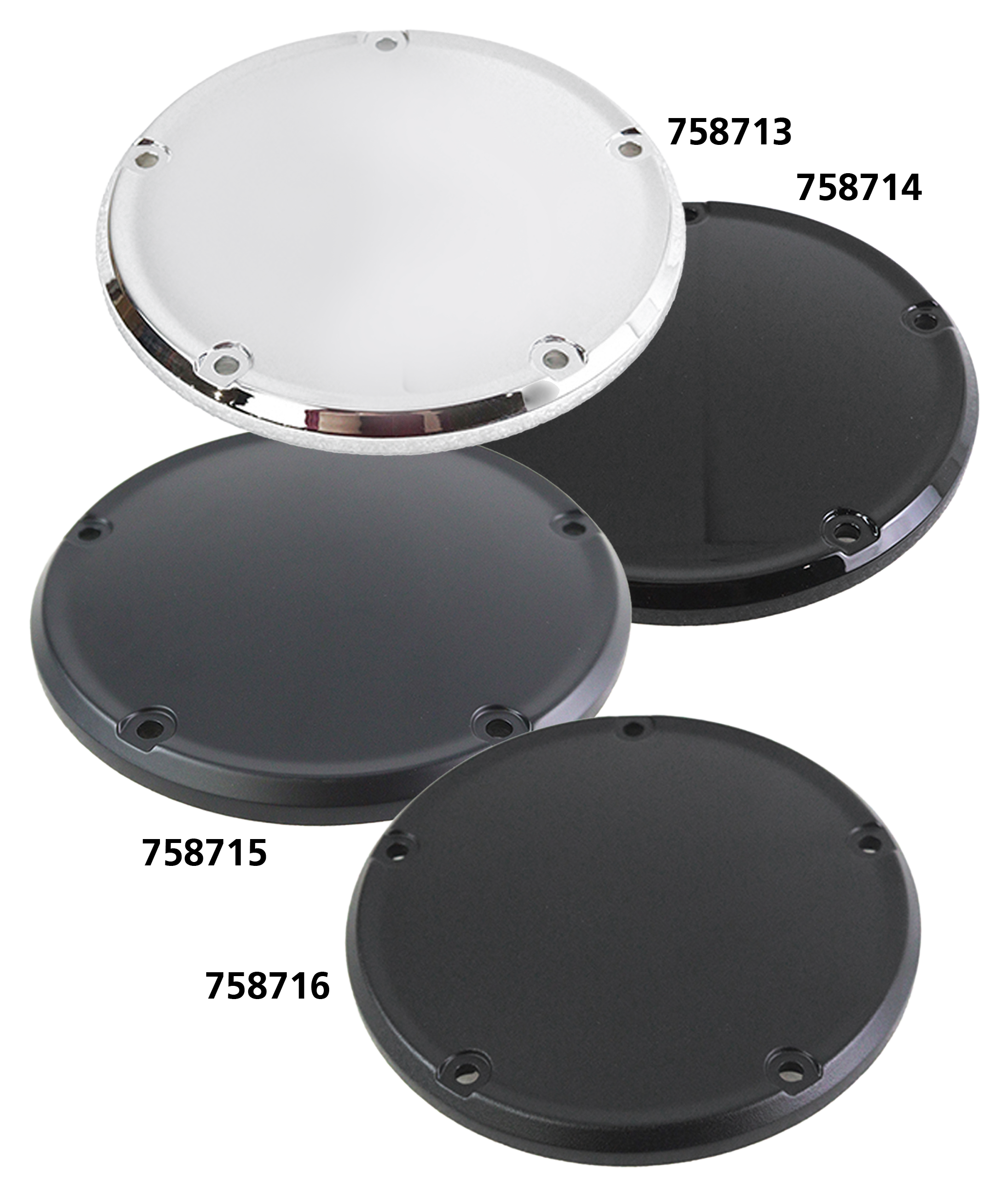 V-TWIN MFG DOMED DERBY COVERS FOR MILWAUKEE EIGHT - view 3