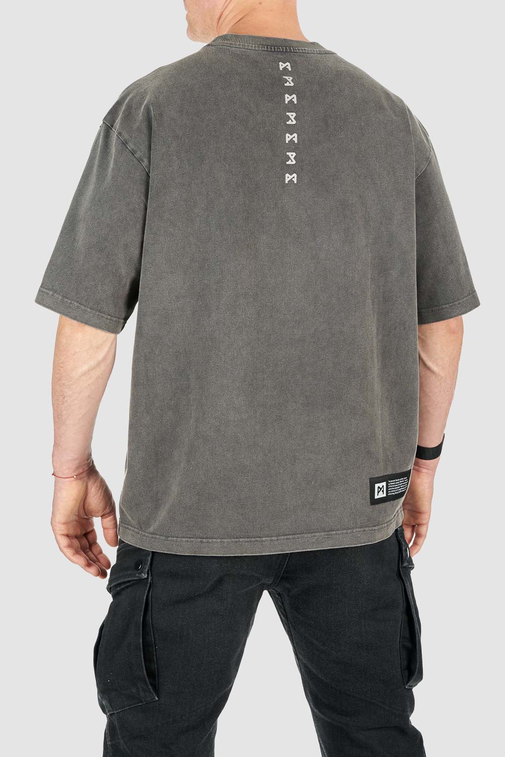 ACID Washed Oversized T-Shirt for Bikers, Unisex