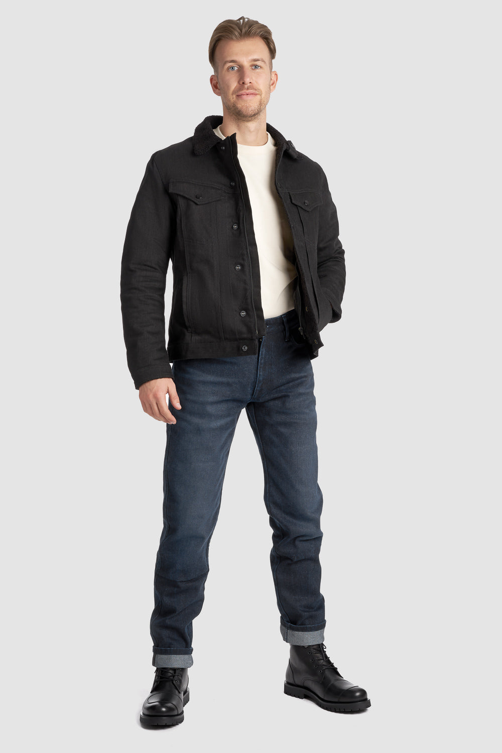 ARNIE SLIM BLUE - Men's Slim-fit Motorcycle Jeans Armalith
