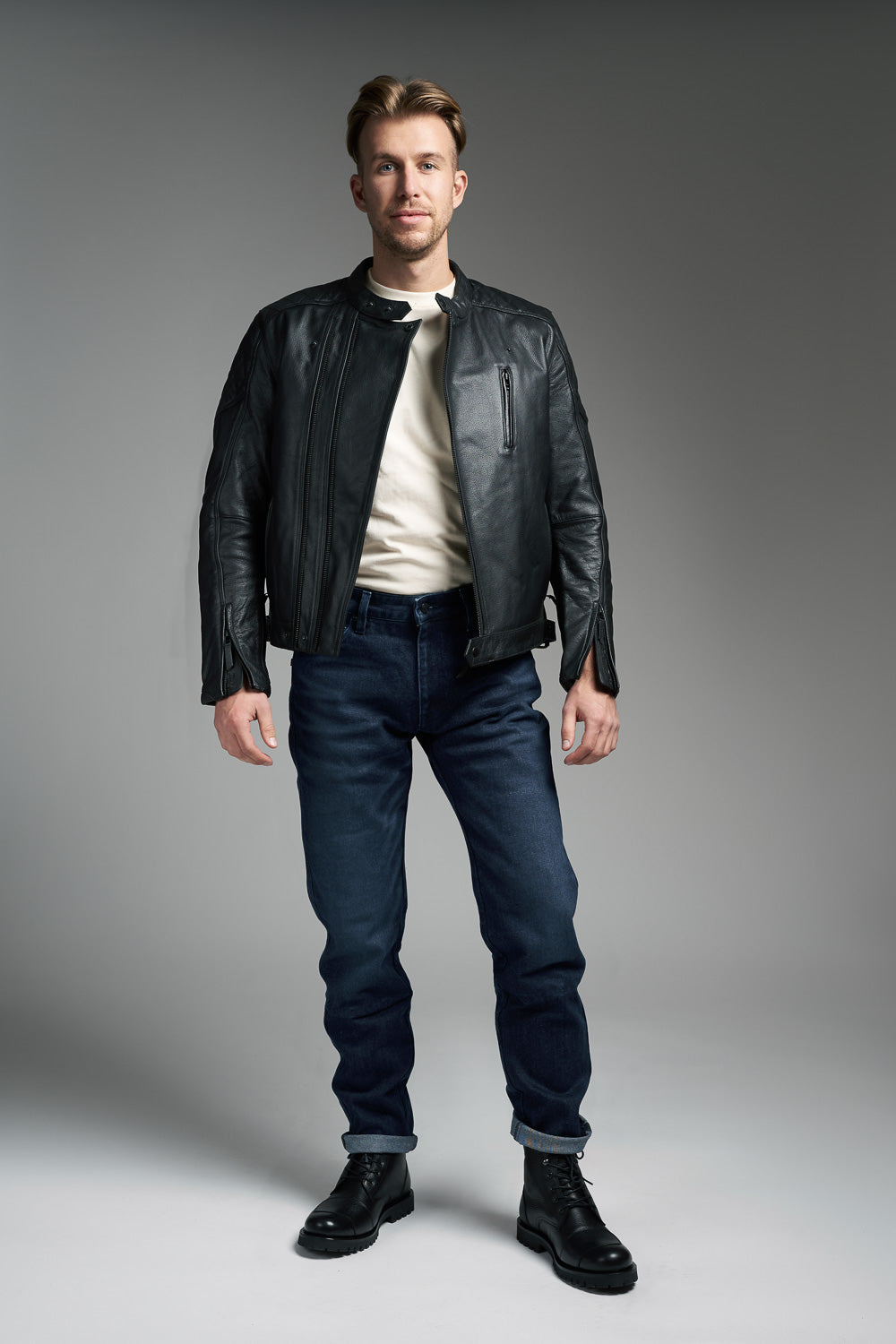 ARNIE SLIM BLUE - Men's Slim-fit Motorcycle Jeans Armalith