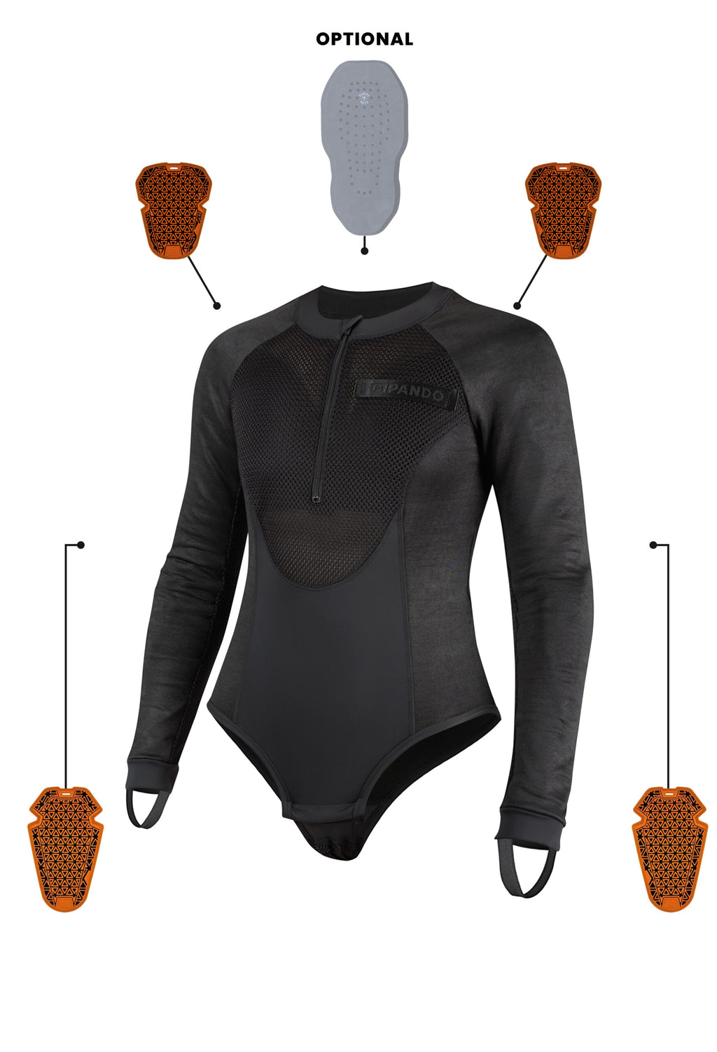 BIA BLACK – Protective motorcycle base layer / body