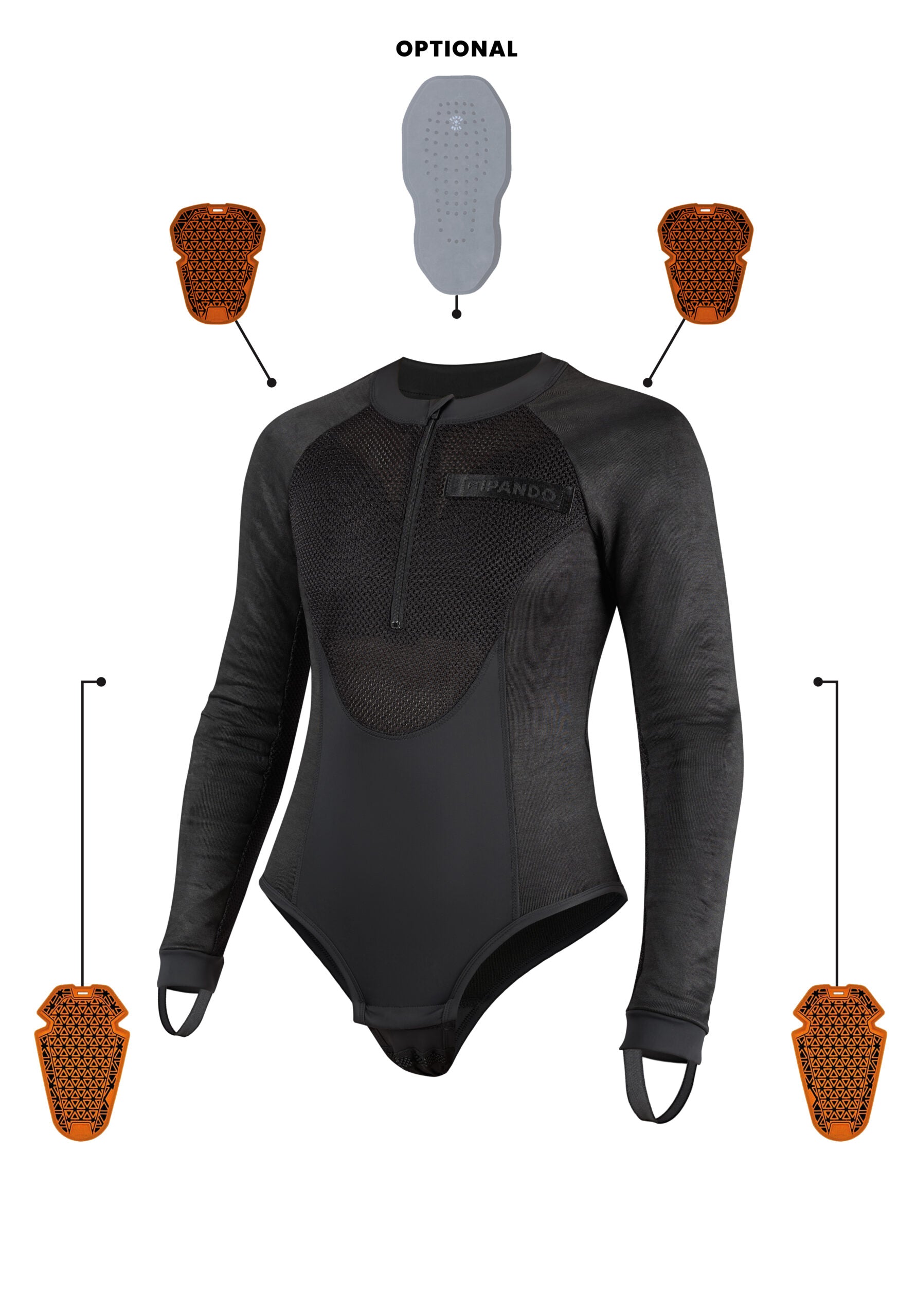 BIA BLACK – Protective motorcycle base layer / body