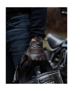 ONYX BROWN - Leather Motorcycle Gloves