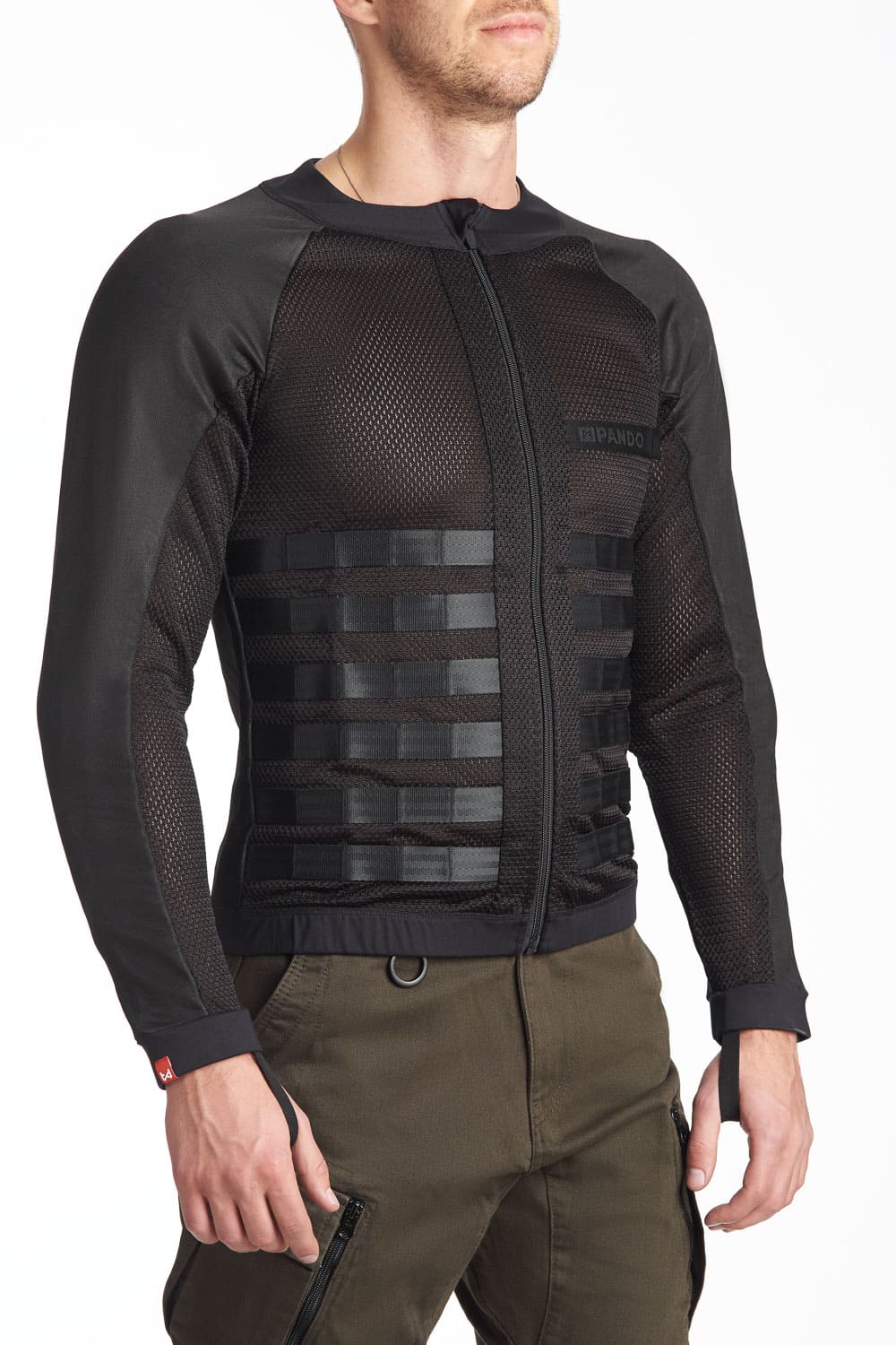 COMMANDO UH BLACK Men's Light-Weight Motorcycle Jacket