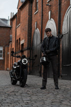 TWIN LEATHER JACKET BLACK - Men's Leather Motorcycle Jacket