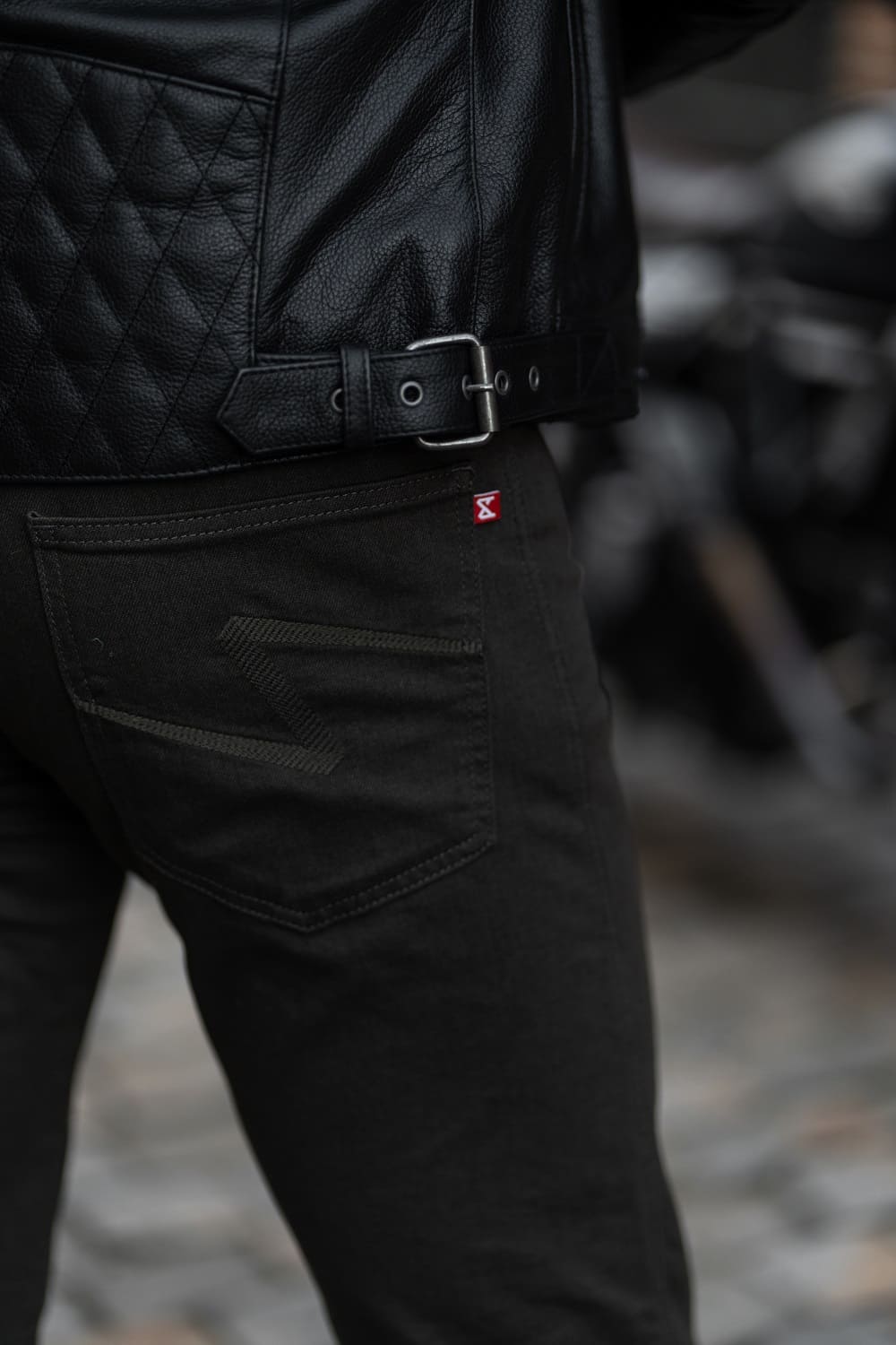 TWIN LEATHER JACKET BLACK - Men's Leather Motorcycle Jacket