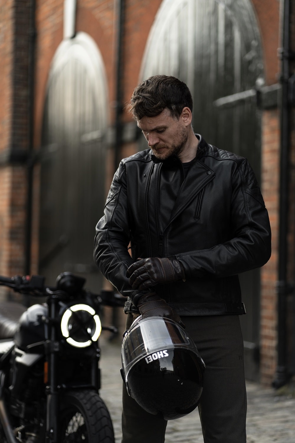 ONYX BROWN - Leather Motorcycle Gloves