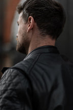 TWIN LEATHER JACKET BLACK - Men's Leather Motorcycle Jacket