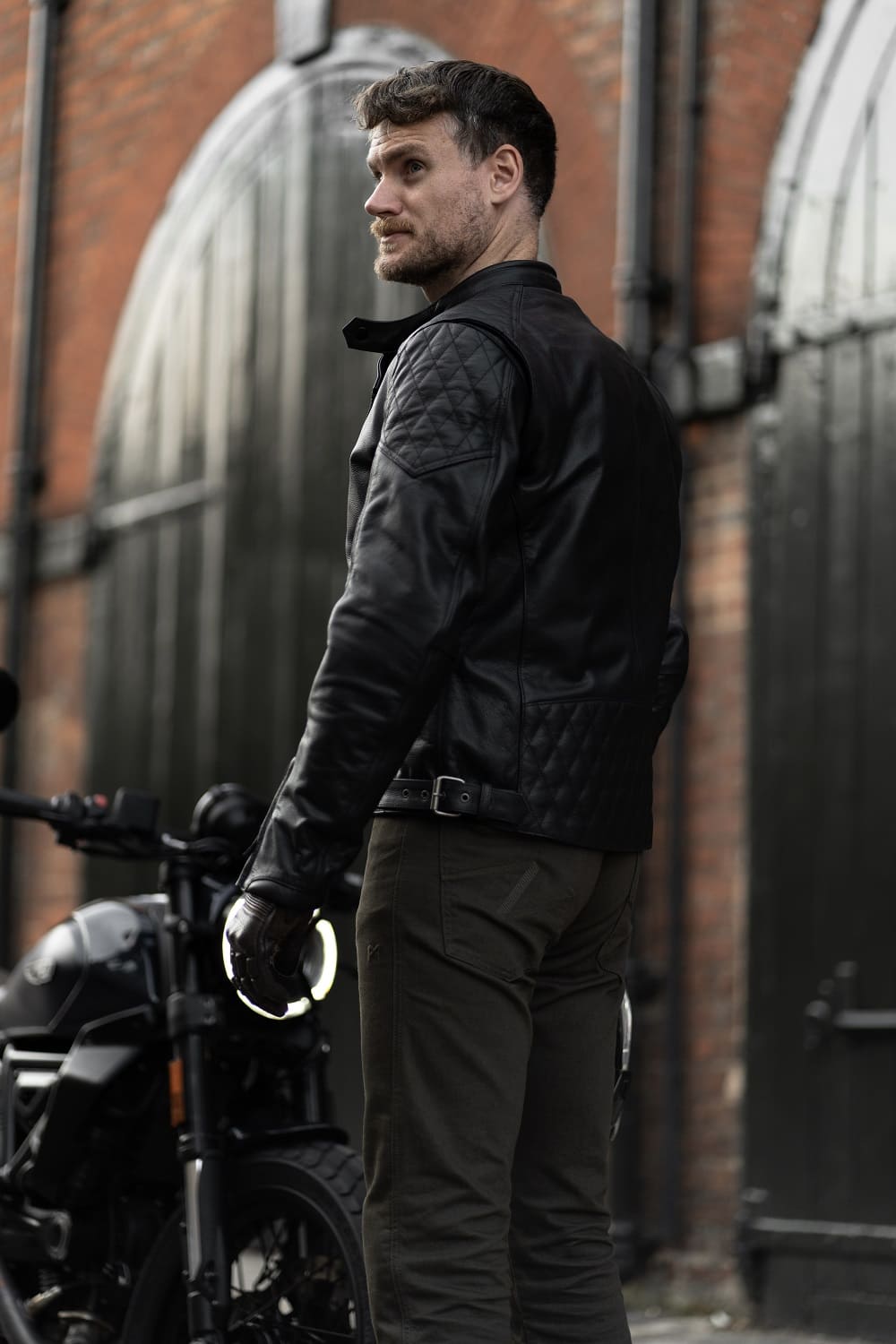 TWIN LEATHER JACKET BLACK - Men's Leather Motorcycle Jacket