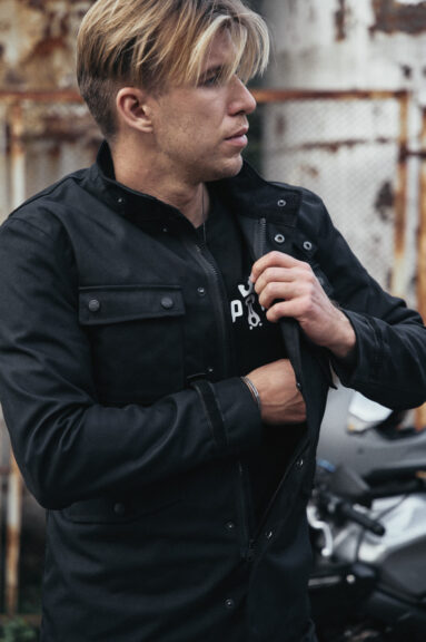 M65 WP JACKET BLACK Slim-Fit Waterproof Motorcycle Jacket