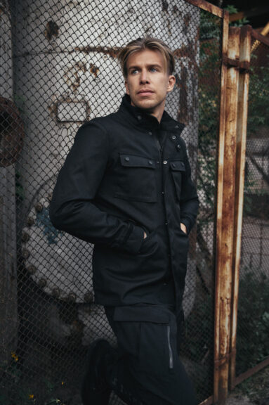 M65 WP JACKET BLACK Slim-Fit Waterproof Motorcycle Jacket