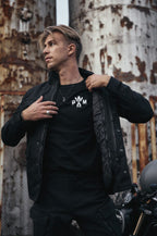 M65 WP JACKET BLACK Slim-Fit Waterproof Motorcycle Jacket