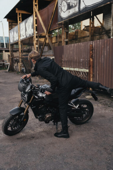 M65 WP JACKET BLACK Slim-Fit Waterproof Motorcycle Jacket