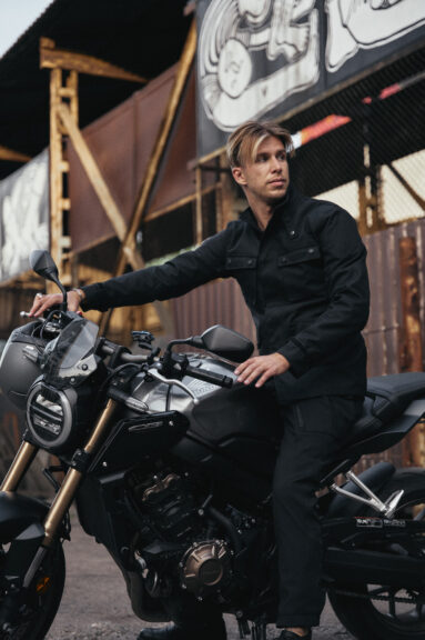 M65 WP JACKET BLACK Slim-Fit Waterproof Motorcycle Jacket