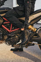 Desert Cargo Black - Motorcycle Jeans for Men with Chino Style Cordura